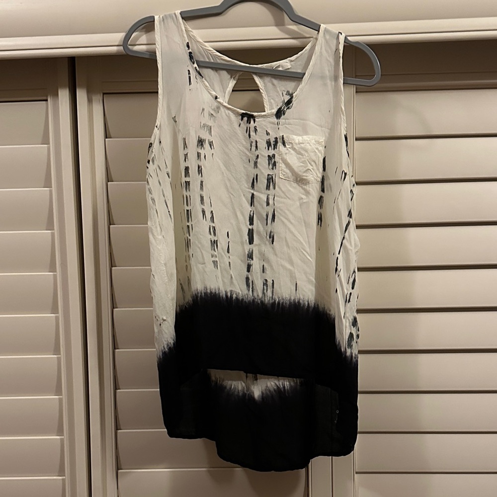 Edge Black and White Tank Top